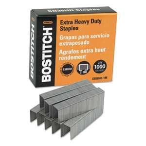 STANLEY BOSTITCH Heavy-Duty Premium Staples, 3/16" Leg Length, 1000/Box