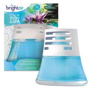 BRIGHT AIR Scented Oil Air Freshener, Calm Waters and Spa, Blue, 2.5oz