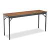 BARRICKS MANUFACTURING CO Special Size Folding Table, Rectangular, 60w x 18d x 30h, Walnut/Black