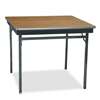 BARRICKS MANUFACTURING CO Special Size Folding Table, Square, 36w x 36d x 30h, Walnut/Black
