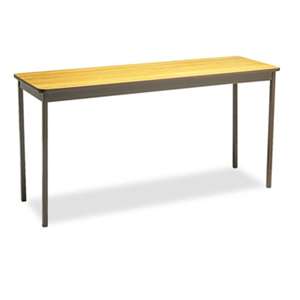BARRICKS MANUFACTURING CO Utility Table, Rectangular, 60w x 18d x 30h, Oak/Brown