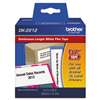BROTHER INTL. CORP. Continuous Film Label Tape, 2-2/5" x 50 ft Roll, White