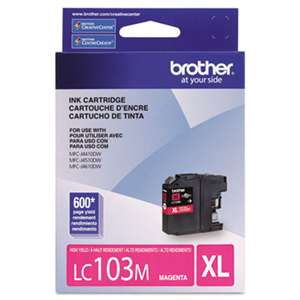 Brother LC103M LC103M, LC-103M, Innobella High-Yield Ink, 600 Page-Yield, Magenta