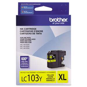 BROTHER INTL. CORP. LC103Y Innobella High-Yield Ink, Yellow