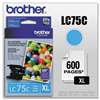 BROTHER INTL. CORP. LC75C Innobella High-Yield Ink, Cyan