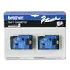 Brother P-Touch TC10 TC Tape Cartridges for P-Touch Labelers, 1/2w, Black on Clear, 2/Pack