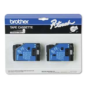 Brother P-Touch TC10 TC Tape Cartridges for P-Touch Labelers, 1/2w, Black on Clear, 2/Pack