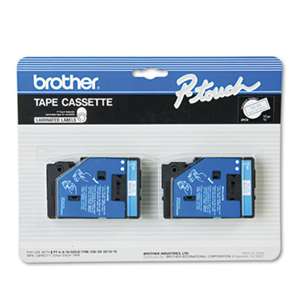 Brother P-Touch TC22 TC Tape Cartridges for P-Touch Labelers, 1/2w, Blue on White, 2/Pack