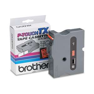 Brother P-Touch TXB511 TX Tape Cartridge for PT-8000, PT-PC, PT-30/35, 1w, Black on Fluorescent Orange