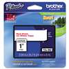 Brother P-Touch TZE252 TZe Standard Adhesive Laminated Labeling Tape, 1w, Red on White