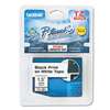 BROTHER INTL. CORP. TZe Standard Adhesive Laminated Labeling Tape, 1/4"w, White on Black