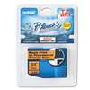 Brother P-Touch TZEB41 TZ Standard Adhesive Laminated Labeling Tape, 3/4w, Black on Fluorescent Orange