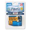 Brother P-Touch TZEB51 TZ Standard Adhesive Laminated Labeling Tape, 1w, Black on Fluorescent Orange