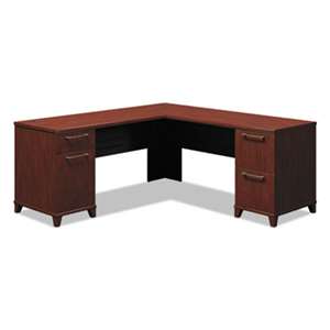 BUSH INDUSTRIES Enterprise Collection 72W x 72D L-Desk, Harvest Cherry (Box 1 of 2)