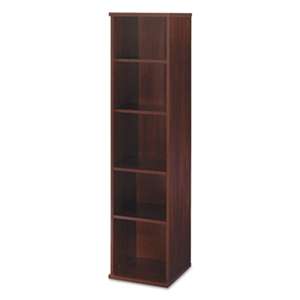 BUSH INDUSTRIES Series C Collection 18W 5 Shelf Bookcase, Hansen Cherry