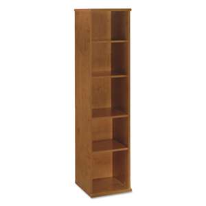 BUSH INDUSTRIES Series C Collection 18W 5 Shelf Bookcase, Natural Cherry