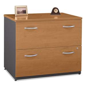BUSH INDUSTRIES Series C Collection 36W Two-Drawer Lateral File (Assembled), Natural Cherry