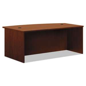 BASYX BL Laminate Series Bow Front Desk Shell, 72w x 42w x 29h, Medium Cherry