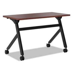 BASYX Multipurpose Table Flip Base Table, 48w x 24d x 29 3/8h, Light Gray