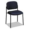BASYX VL606 Series Stacking Armless Guest Chair, Navy Fabric