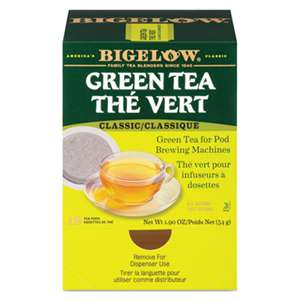 BIGELOW TEA CO. Green Tea Pods, 1.90 oz, 18/Box