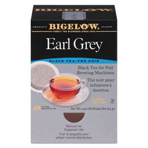 BIGELOW TEA CO. Earl Grey Black Tea Pods, 1.90 oz, 18/Box