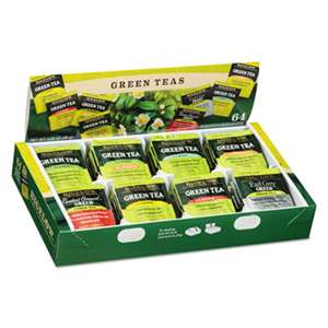 BIGELOW TEA CO. Green Tea Assortment, Individually Wrapped, Eight Flavors, 64 Tea Bags/Box
