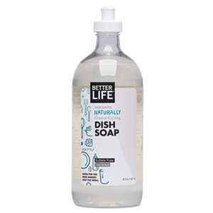 BETTER LIFE Naturally Grease-Kicking Dish  Soap, Unscented, 22 oz Bottle