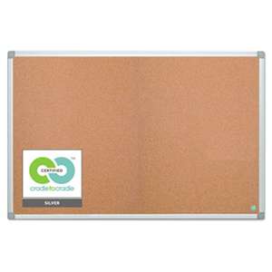 BI-SILQUE VISUAL COMMUNICATION PRODUCTS INC Earth Cork Board, 48 x 72, Aluminum Frame