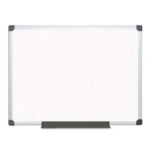 BI-SILQUE VISUAL COMMUNICATION PRODUCTS INC Porcelain Value Dry Erase Board, 36 x 48, White, Aluminum Frame