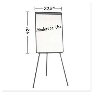 BI-SILQUE VISUAL COMMUNICATION PRODUCTS INC Basic Tripod Melamine Presentation Easel, 22 1/2 x 42, White/Black