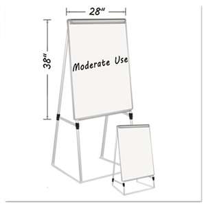 BI-SILQUE VISUAL COMMUNICATION PRODUCTS INC Silver Easy Clean Dry Erase Quad-Pod Presentation Easel, 45" to 79", Silver