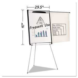 BI-SILQUE VISUAL COMMUNICATION PRODUCTS INC Tripod Extension Bar Magnetic Dry-Erase Easel, 39" to 72" High, Black/Silver