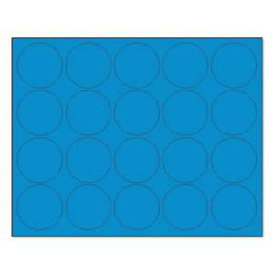 BI-SILQUE VISUAL COMMUNICATION PRODUCTS INC Interchangeable Magnetic Characters, Circles, Blue, 3/4" Dia., 20/Pack