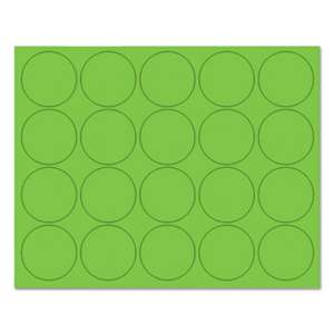 BI-SILQUE VISUAL COMMUNICATION PRODUCTS INC Interchangeable Magnetic Characters, Circles, Green, 3/4" Dia., 20/Pack