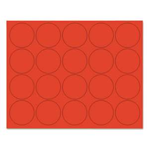 BI-SILQUE VISUAL COMMUNICATION PRODUCTS INC Interchangeable Magnetic Characters, Circles, Red, 3/4" Dia., 20/Pack