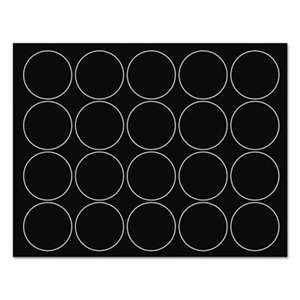 BI-SILQUE VISUAL COMMUNICATION PRODUCTS INC Interchangeable Magnetic Characters, Circles, Black, 3/4" Dia., 20/Pack