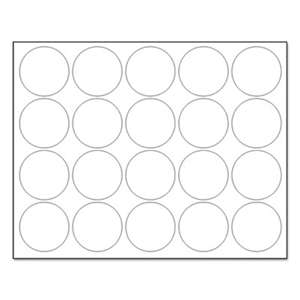 BI-SILQUE VISUAL COMMUNICATION PRODUCTS INC Interchangeable Magnetic Characters, Circles, White, 3/4" Dia., 20/Pack