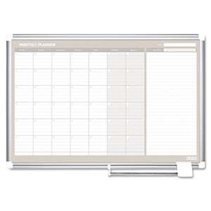 BI-SILQUE VISUAL COMMUNICATION PRODUCTS INC Monthly Planner, 48x36, Silver Frame