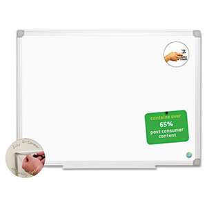 BI-SILQUE VISUAL COMMUNICATION PRODUCTS INC Earth Easy-Clean Dry Erase Board, White/Silver, 24x36