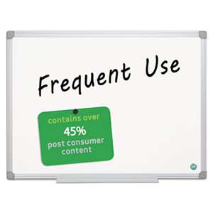BI-SILQUE VISUAL COMMUNICATION PRODUCTS INC Earth Gold Ultra Magnetic Dry Erase Boards, 24 x 36, White, Aluminum Frame