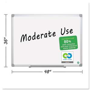 BI-SILQUE VISUAL COMMUNICATION PRODUCTS INC Earth Easy-Clean Dry Erase Board, White/Silver, 36x48