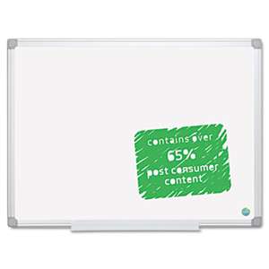 BI-SILQUE VISUAL COMMUNICATION PRODUCTS INC Earth Easy-Clean Dry Erase Board, 48 x 72, Aluminum Frame