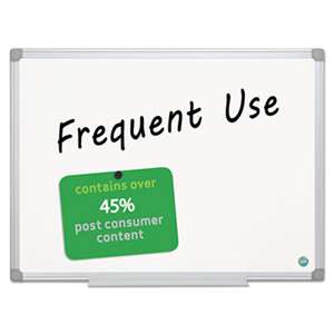 BI-SILQUE VISUAL COMMUNICATION PRODUCTS INC Earth Gold Ultra Magnetic Dry Erase Boards, 48 x 72 White, Aluminum Frame