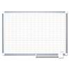 BI-SILQUE VISUAL COMMUNICATION PRODUCTS INC Grid Planning Board, 1x2" Grid, 72x48, White/Silver