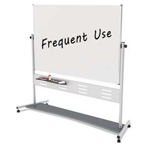 BI-SILQUE VISUAL COMMUNICATION PRODUCTS INC Magnetic Reversible Mobile Easel, 70 4/5w x 47 1/5h, 80"h, White/Silver