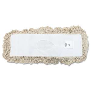 BOARDWALK Industrial Dust Mop Head, Hygrade Cotton, 18w x 5d, White