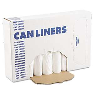 BOARDWALK EH-Grade Can Liners, 24 x 32, 12-16gal, .4mil, White, 25 Bags/Roll, 20 Rolls/CT