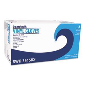 BOARDWALK Exam Vinyl Gloves, Clear, Small, 3 3/5 mil, 1000/Carton