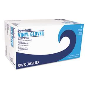 BOARDWALK General Purpose Vinyl Gloves, Powder/Latex-Free, 2 3/5 mil, Large, Clear, 100/Bx